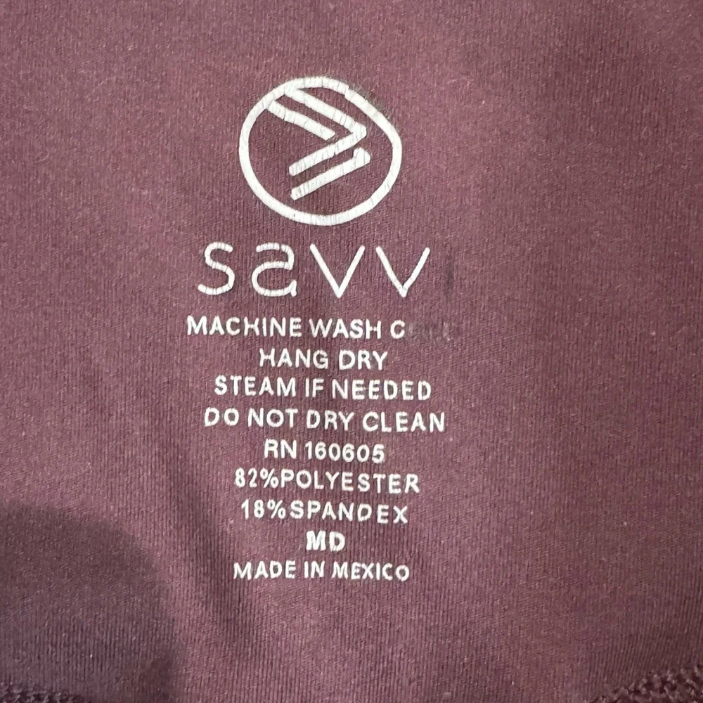 Savvi Leggings, Medium, Dark Wine Color, Soft & Buttery Smooth - Picture 3 of 7
